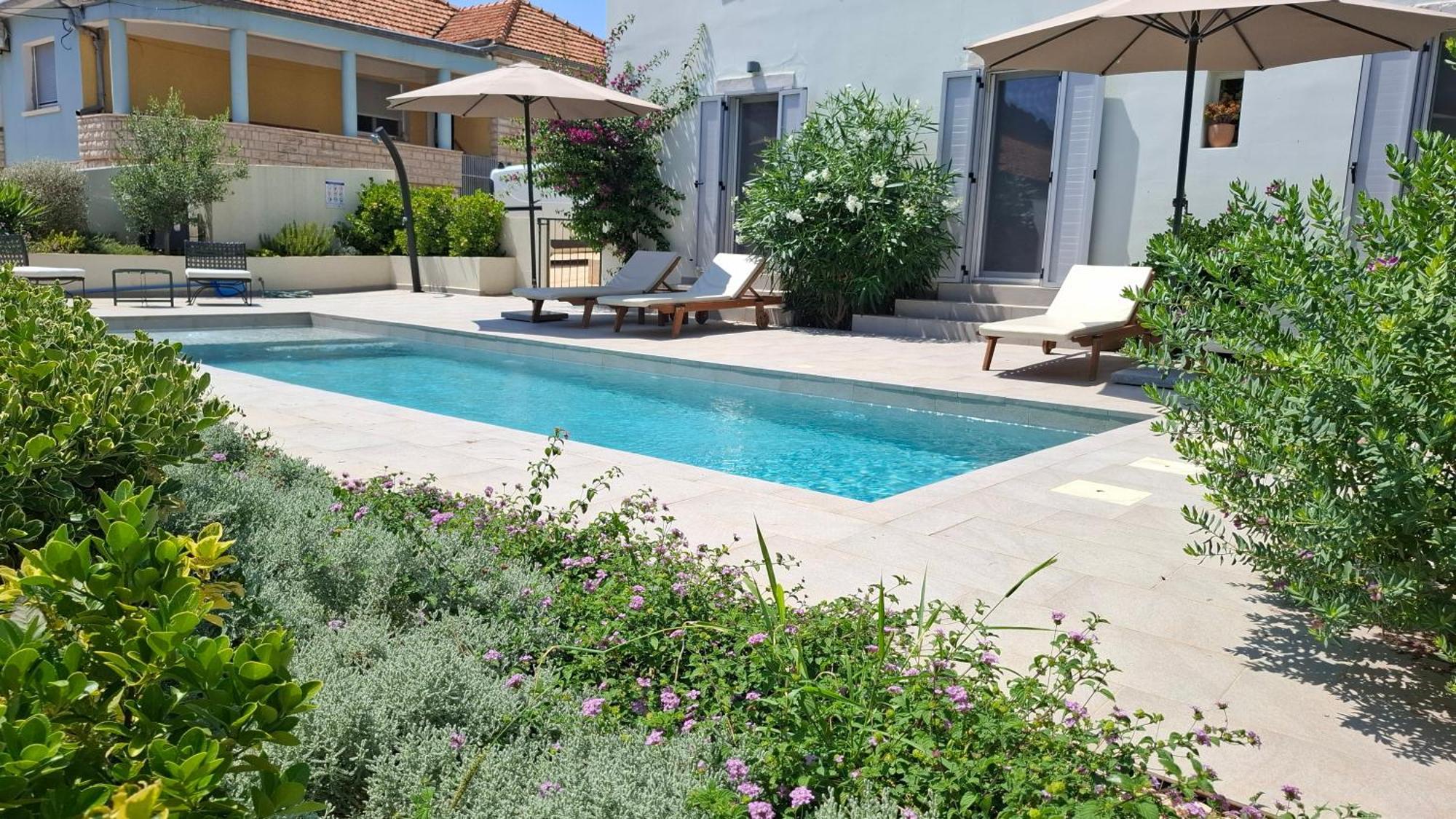 Villa Mira With A Heated Pool And A Sea View Bozava Exterior photo