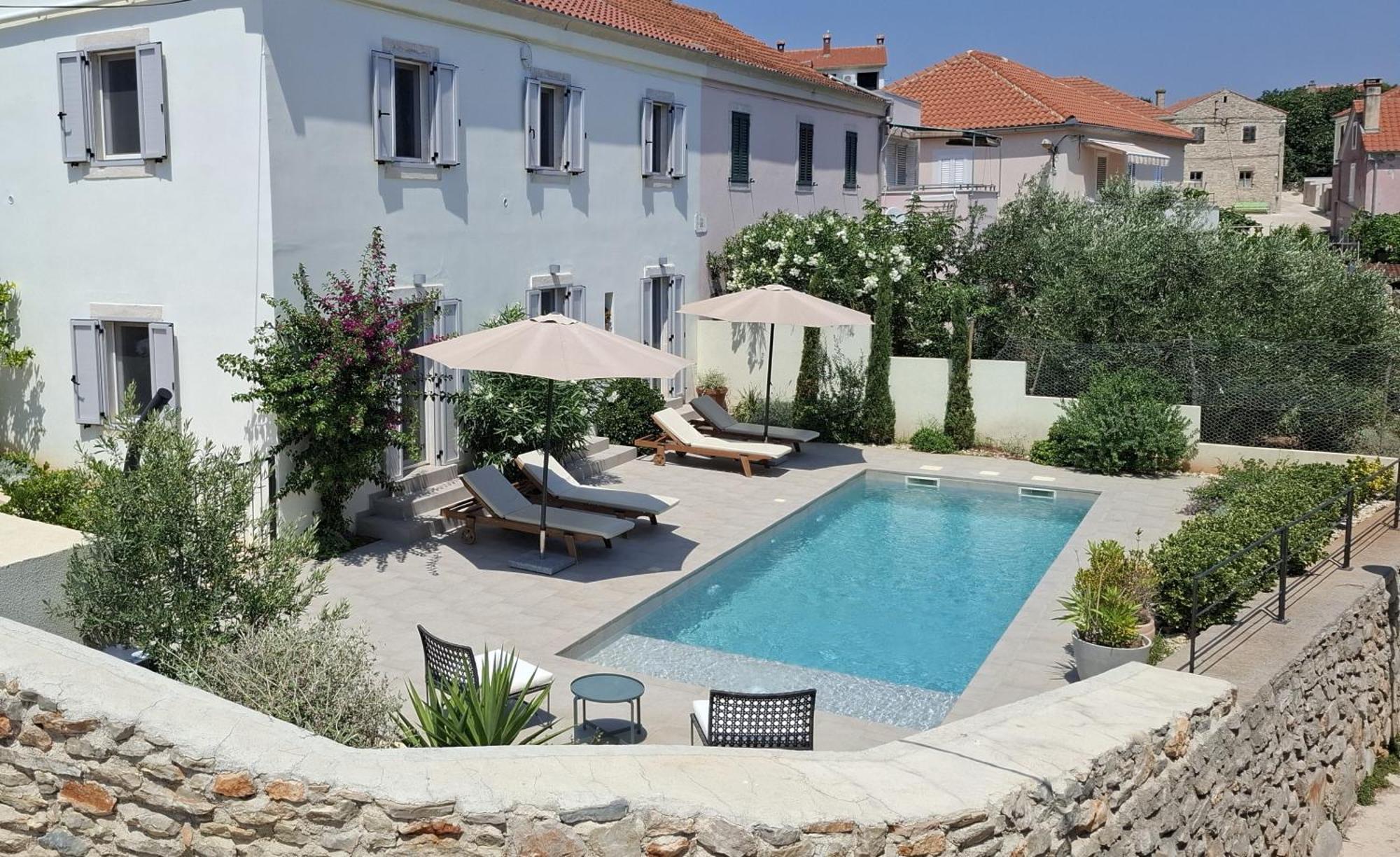 Villa Mira With A Heated Pool And A Sea View Bozava Exterior photo